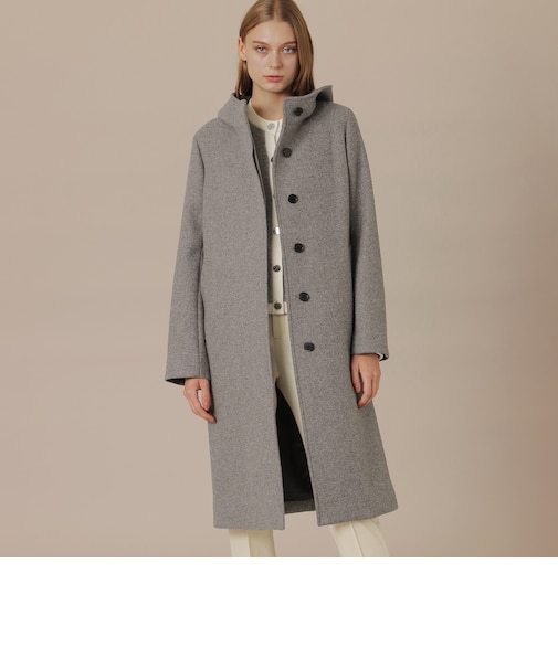 【CHRYSTON/クリストン】ウールダブルクロスメルトンフーデットコート