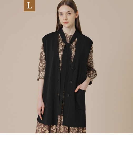 【L】クリアニットジレ