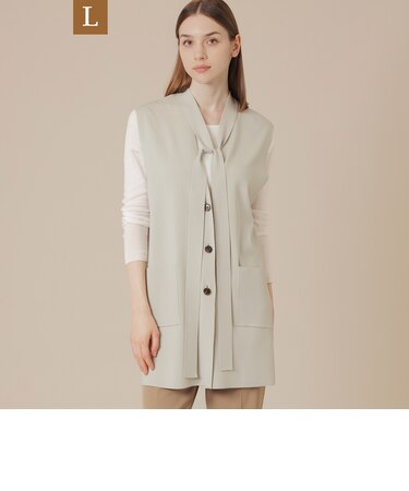 【L】クリアニットジレ