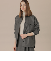 ウールサキソニーシャツ