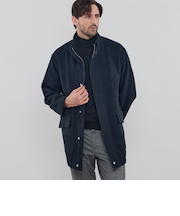 【HEAT TWEED】【Ettrick】ヒートツイードスタンドカラーブルゾン