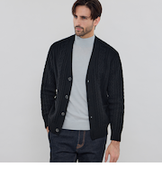 アランニットカーディガン