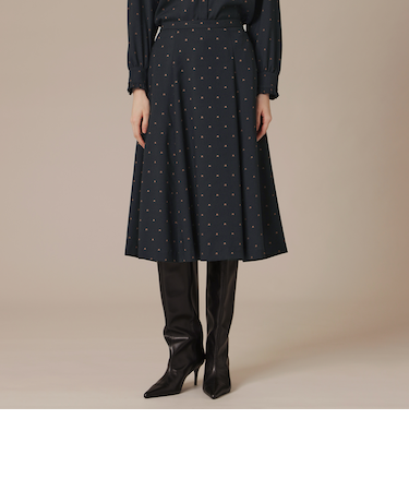 Ｍドットプリントスカート