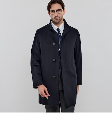 【DUNFORD STAND COLLAR】ウールカシミヤビーバースタンドカラーコート