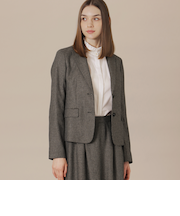 【婦人画報11月号掲載】レーヨンウールハウンドトゥースジャケット