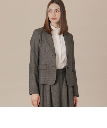 【婦人画報11月号掲載】レーヨンウールハウンドトゥースジャケット