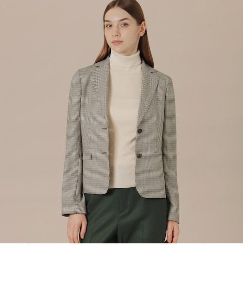 婦人画報11月号掲載】レーヨンウールハウンドトゥースジャケット