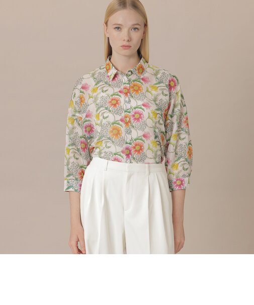 【婦人画報4月号掲載】【BIBURY FLOWER】ドローイングカラフルバイブリーブラウス