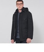 【WEB・一部店舗限定】【BERWICK】メモリーストレッチフーデットブルゾン