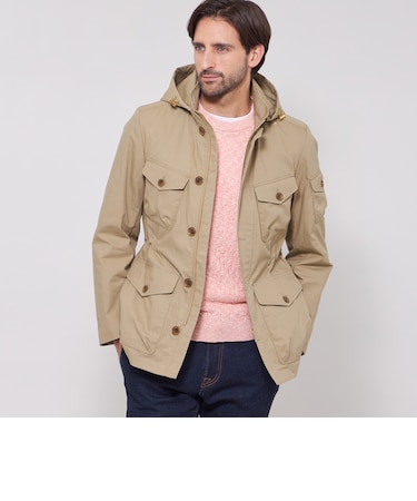 【WEB・一部店舗限定】【BERWICK】メモリーストレッチフーデットブルゾン