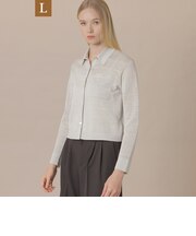 【婦人画報4月号掲載】【L】シャイニーリネンニットシャツ