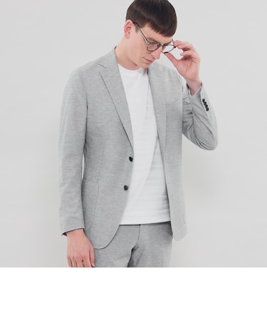 【WEB・一部店舗限定】【FLEX JERSEY】デニムジーセットアップジャケット