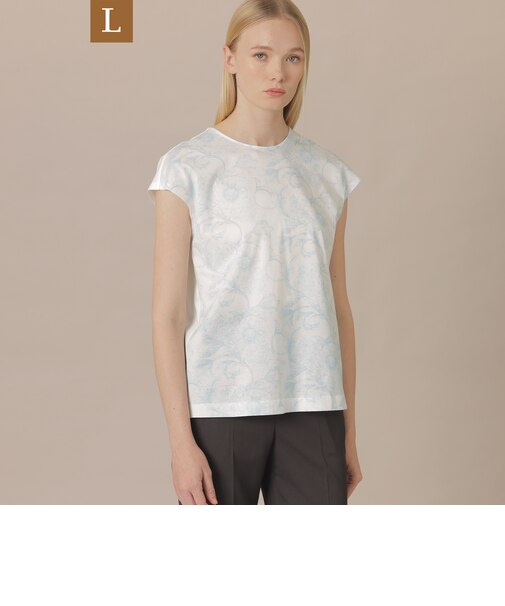 【婦人画報4月号掲載】【L】【BIBURY FLOWER】エッチングバイブリーTシャツ