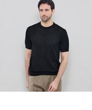 【LEON掲載】ランダムアイレットニットTシャツ