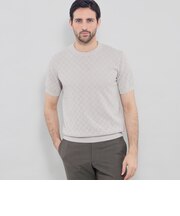 【LEON掲載】ランダムアイレットニットTシャツ