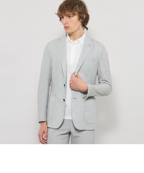 【WEB・一部店舗限定】【BREASY JACKET】メランジメッシュジャージーセットアップジャケット