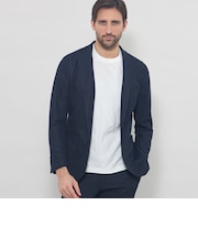 【WEB・一部店舗限定】【BREASY JACKET】メランジメッシュジャージーセットアップジャケット