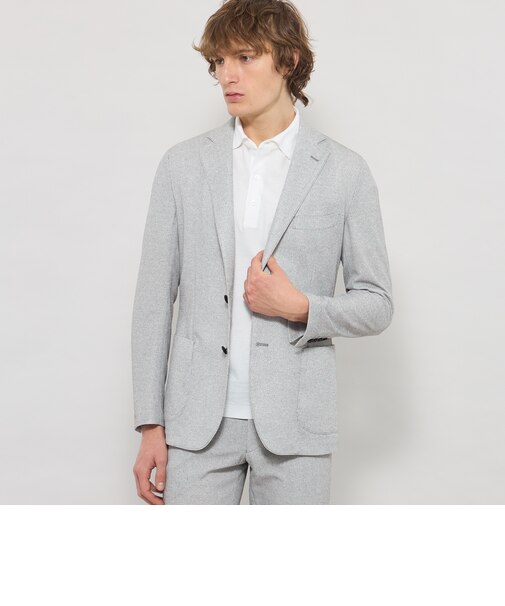 【WEB・一部店舗限定】【BREASY JACKET】メランジメッシュジャージーセットアップジャケット