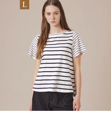【eclat5月号掲載】【L】ボーダーミックスTシャツ