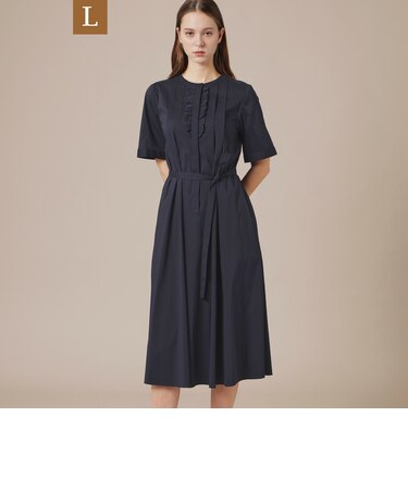 【eclat5月号掲載】【L】コットンナイロンストレッチワンピース