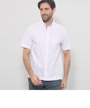 【WEB・一部店舗限定】アンドリュージャカード半袖釦ダウンシャツ