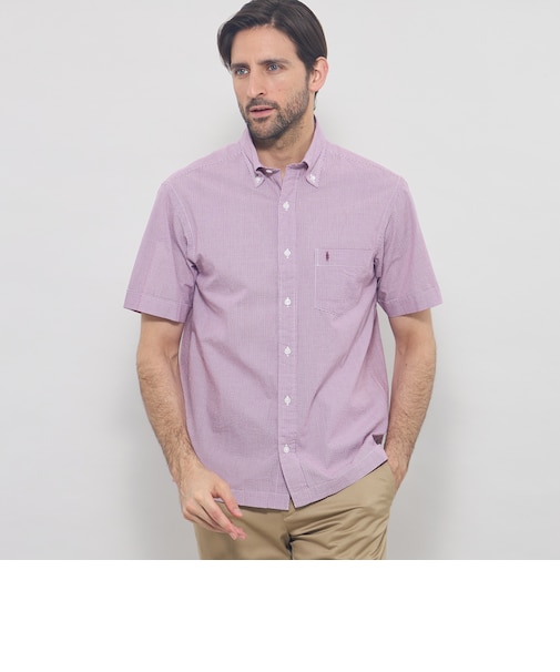 【WEB・一部店舗限定】シアサッカー半袖釦ダウンシャツ