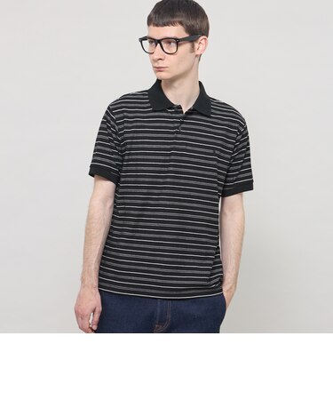 ロゴジャカードボーダーポロシャツ