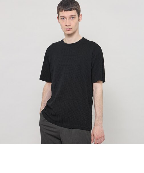 シャーリングジャカードTシャツ