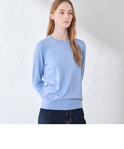 【WEB・一部店舗限定】リアプレーンニットクルーネックプルオーバー