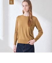 【WEB・一部店舗限定】【L】リアプレーンニットクルーネックプルオーバー