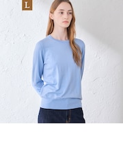 【WEB・一部店舗限定】【L】リアプレーンニットクルーネックプルオーバー