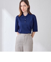 【WEB・一部店舗限定】シャイニーニットポロシャツ