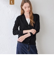 【WEB・一部店舗限定】【L】リアプレーンニットカーディガン