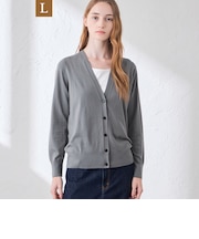 【WEB・一部店舗限定】【L】リアプレーンニットカーディガン
