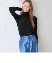 【WEB・一部店舗限定】リアリブニットタートルネックプルオーバー