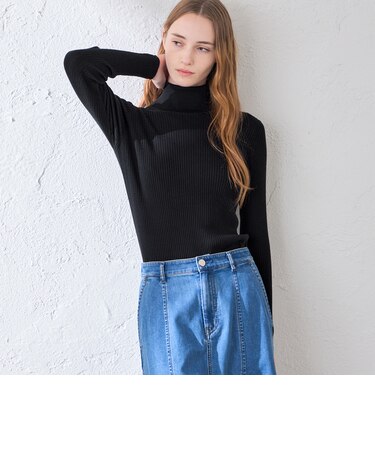 【WEB・一部店舗限定】リアリブニットタートルネックプルオーバー