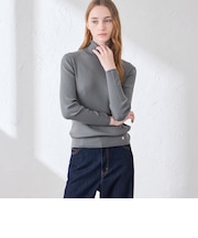 【WEB・一部店舗限定】リアリブニットタートルネックプルオーバー