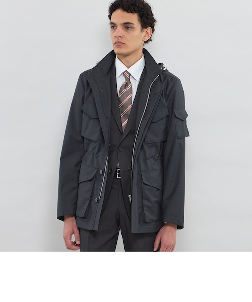 【LEON掲載】【WORSTED 7 CLOTH】【BERWICK】オリジナルトップツイルフーデッドブルゾン