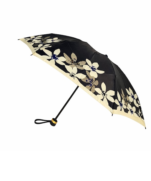【折りたたみ傘】ミラ・ショーン (mila schon) 影花 サテンプリント 雨傘
