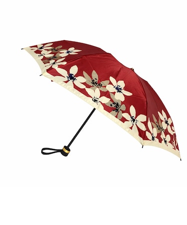 【折りたたみ傘】ミラ・ショーン (mila schon) 影花 サテンプリント 雨傘