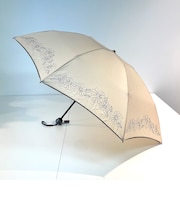 【折りたたみ傘】ルフジュ (refuge) 花プリント 軽量 8本骨 雨傘