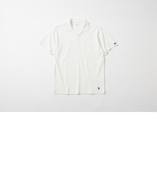 メッシュピケ ジョニーカラーショートスリーブシャツ