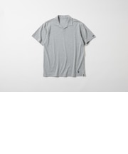 メッシュピケ ジョニーカラーショートスリーブシャツ