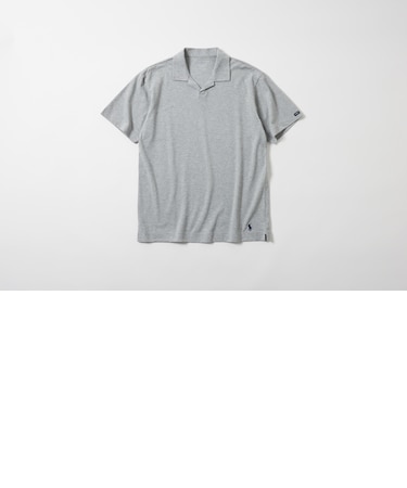 メッシュピケ ジョニーカラーショートスリーブシャツ