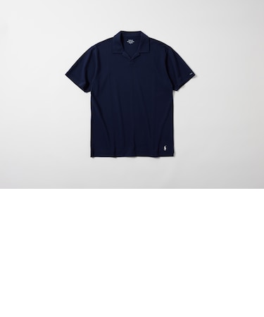メッシュピケ ジョニーカラーショートスリーブシャツ