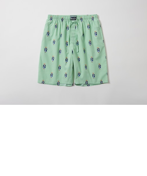 スリープショートパンツ モーニングローブベア ストライプ