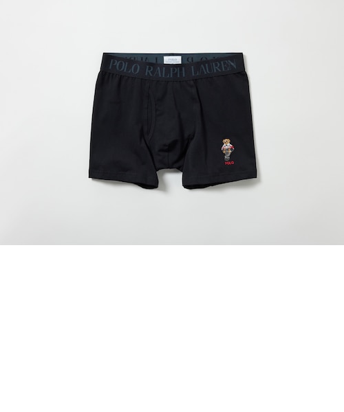 ポロラルフローレン新品タグ付きラメ黒カットソーパーティーお呼ばれ ボクサーブリーフモトベア刺繍｜ポロ ラルフ ローレン アンダーウェア