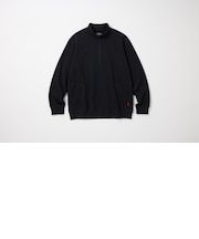 ブラッシュドフリース ハーフジップアップシャツ