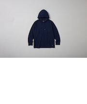 コージーニットロングスリーブフーディ