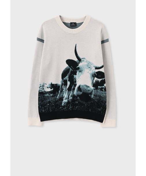 "Monochrome Cow" ニット